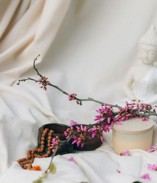 Woman in a calm yoga pose symbolizing focus and inner peace.